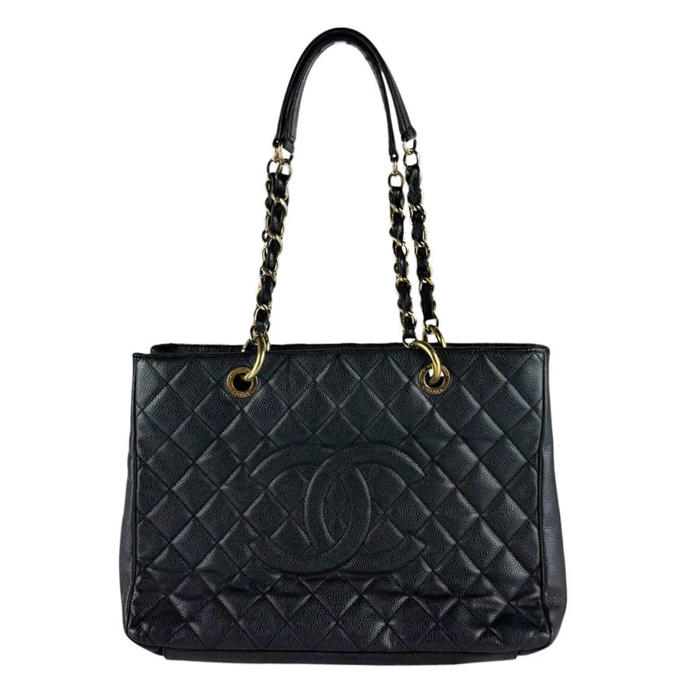 CHANEL Black Caviar Leather Bag